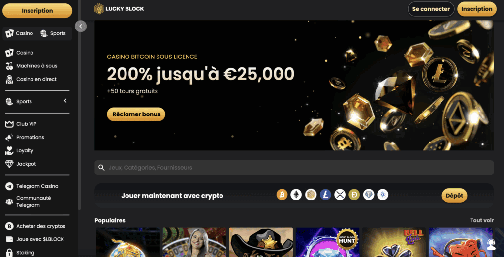 Casino avec crypto